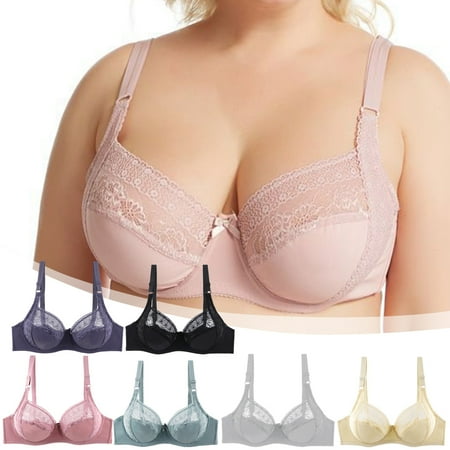 Up to 60% OFF  Women s Bra  Thin Style Steel Ring Adjustment  Side Breast Support  Large Size Lace Bra Top  E Cup  Sexy Bra  For Office/Travel | Sopatenor  Black L