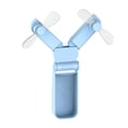 thumbnail image 4 of Folding Electric Fan Double Headed Portable Handheld Mini USB Fan for Outdoor Indoor Office Travel Blue, 4 of 5