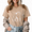 Brown-1, variant on Women's Mystical Celestial Graphic Tee Vintage Washed Short Sleeve Top