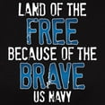 thumbnail image 3 of CafePress - Land Of The Free US Navy Women's Dark T Shirt - Women's Traditional Fit Dark T-Shirt, 3 of 4