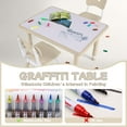 thumbnail image 3 of Toddler Table and Chair Set, Height Adjustable-Upgrade Kids Desk and 2 Chairs for Ages 3-8, Children's Multi-Activity Table with Graffiti Desktop and Marble Pattern for Home/Daycare/Classroom, 3 of 7