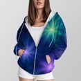 thumbnail image 4 of Towmus Lightweight Zip Up Hoodies for Women Plus Size Casual Sweatshirts Long Sleeve Jacket Drawstring Gradient Hooded, 4 of 6