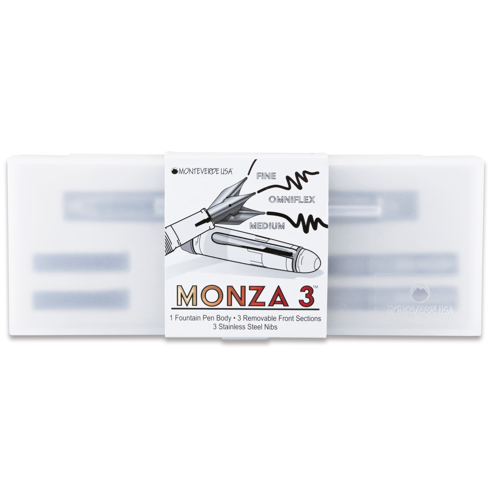 Monteverde Monza 3 Set Crystal Clear Fountain Pen - Clear
