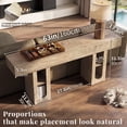thumbnail image 2 of OMCHOM Console Table 63 Inch Farmhouse Wood Entryway Sofa Table, Built-in USB Charging Station, Narrow Behind Couch Style with Storage Shelves for Hallway Foyer Living Room Decor(Beige), 2 of 6