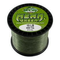 McCoy Mean Green Premium CoPolymer Monofilament Fishing Line (15lb Test (.015" Dia) - 3000 Yards)