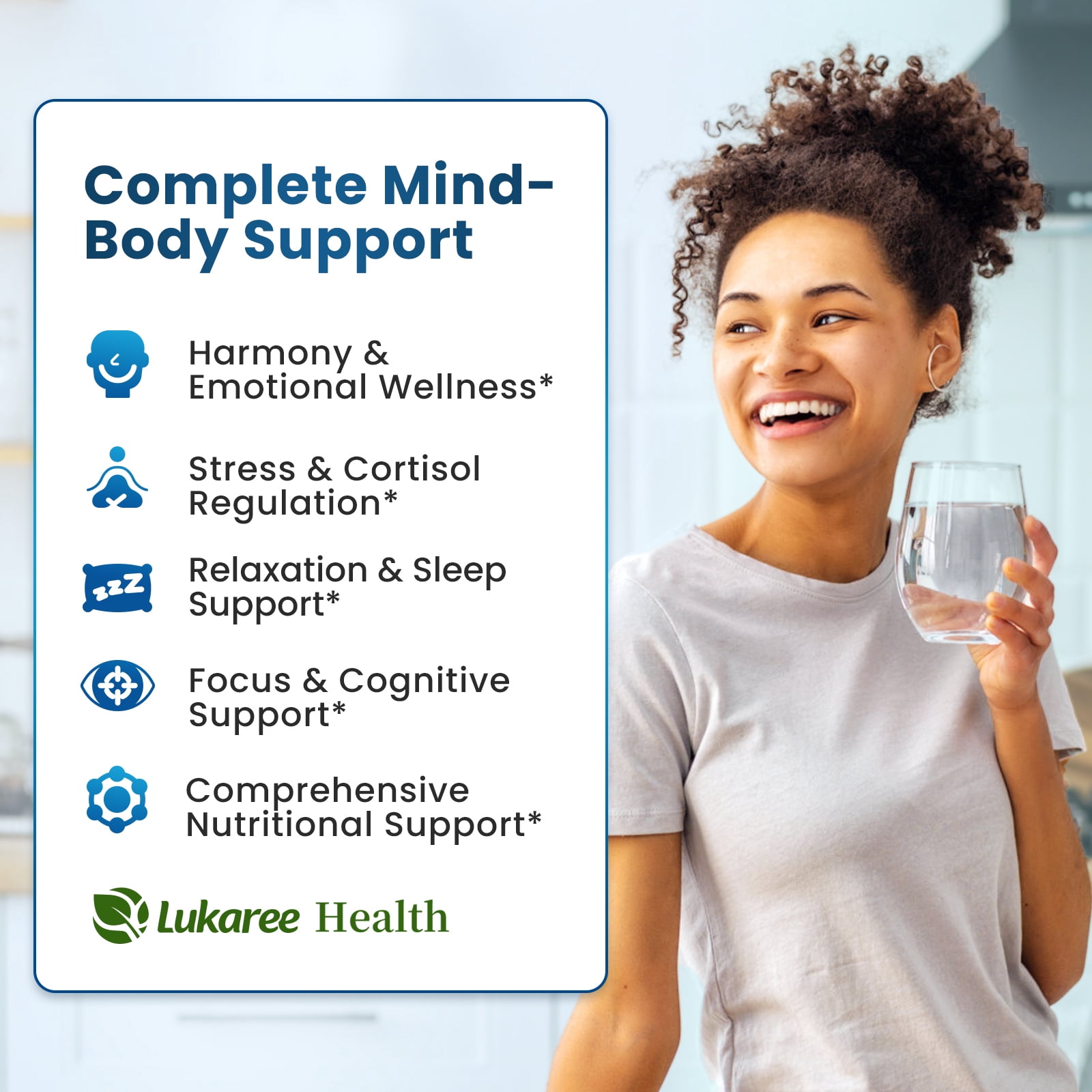 Lithium Orotate with Ashwagandha & L-Theanine for Memory, Focus, Mood, Energy – Plus Bacopa, Lion's Mane, Magnesium, Zinc – Advanced Mood & Brain Support for Men Women – 180 Vegan Capsules by Lukaree