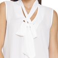 thumbnail image 4 of Blusa Para Mujer Manga Corta Con Corbata Ivory Casual blanco XGR INCÃGNITA 550427, 4 of 5