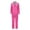Hot Pink, variant on WOYY Family Matching Pajamas Set Imitation Silk Long Sleeved Tops Pants Nightwear Pj's Set