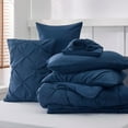 thumbnail image 6 of U by Bedsure Full Size Comforter Sets Navy Blue - Bedding Sets Full 7 Pieces, Bed in a Bag Navy Blue Bed Sets with Comforter, Sheets, Pillowcases & Shams, Adult & Kids Bedding, 6 of 13