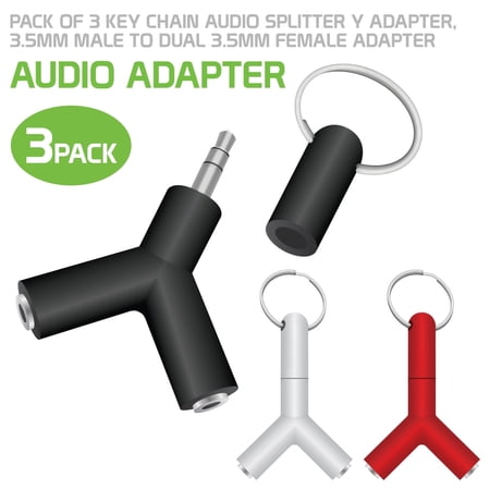 Cellet 3.5mm Stereo Audio Splitter Headphone Splitter :Share Your Sound with Multiple Devices (3 Pack)