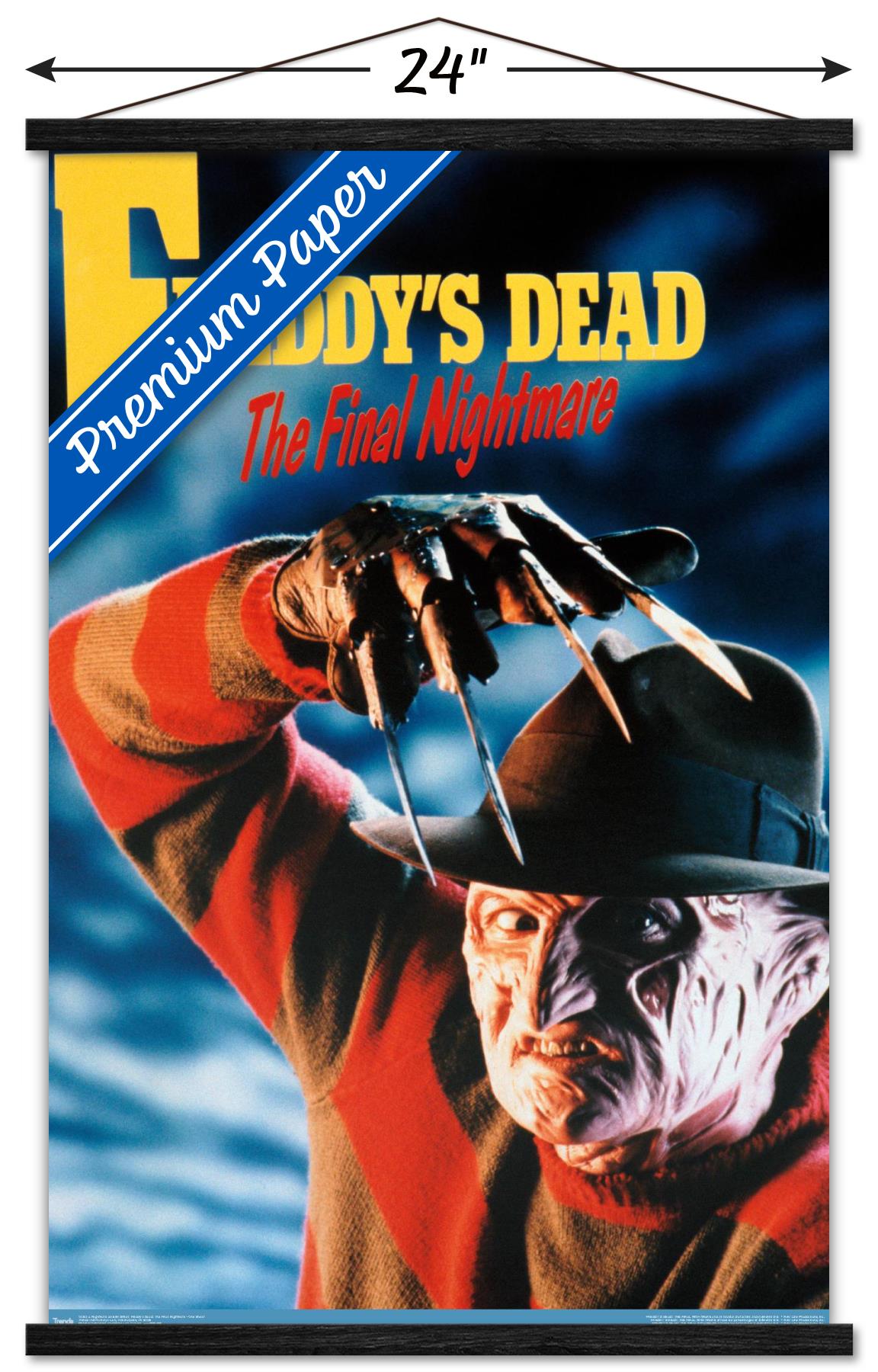 Nightmare On Elm St: Freddy's Dead: - One Sheet Wall Poster with Wooden Magnetic Frame, 22.375" x 34"
