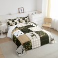 thumbnail image 4 of Juego de cama Twin Size Woodland Camo Quilt Set Verde y Beige Plaid Print, 4 of 5