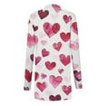 thumbnail image 4 of YueHuiYing Heart Sweater For Women Mid-Length Valentines Open Front Cardigan Plus Size Casual Long Sleeve Knitted Outfits, 4 of 4