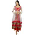 thumbnail image 6 of Atasi Womens Classy Floor Length Flaired Anarkali Salwaar Suit with Dupatta, 6 of 9