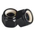 thumbnail image 1 of Tuercas De Seguridad Hexagonales Con Inserción De Nailon De 1/4-20, Tuercas De Seguridad De Acero Inoxidable 304, Acabado Negro, 25 Unidades, 1 of 5