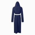 thumbnail image 5 of NOLDARES Mens Fleece Plush Robe with Hood Soft Fluffy Full Length Long with Pockets House Coat(Blue,4XL), 5 of 5