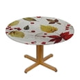 thumbnail image 3 of HAOXIT Round Fall Tablecloth Maple Leaves- Washable Wrinkle Resistant Thanksgiving Tablecloth for Fall/Harvest , Banquet, Dining Table Holiday Table Cover, 3 of 8