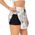 thumbnail image 3 of Lsque Leopard Print Printed Women's Running Shorts with Liner Pockets,Elastic Quick Dry Workout Athletic Gym Yoga Shorts,Womens High Waist Shorts-Medium, 3 of 9