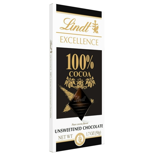 Lindt Excellence 100 Cocoa Dark Chocolate Candy Bar, 1.7 oz. Walmart