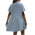 thumbnail image 5 of Patlollav Sleeveless Dresses for Women Casual Crew Neck Lace-Up Pleated Dress, 5 of 6