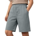 thumbnail image 6 of Boys Shorts Sport 5 Inch Casual Solid Color Soft Breathable Lightweight Stretchy Children Grey Shorts Size 5-6 Y, 6 of 9