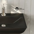 thumbnail image 4 of Sublime 18" Ceramic Wall Hung Sink in Matte Black, 4 of 9