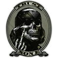 thumbnail image 1 of 9" Trust None Punk Skull Biker Jefferson Vinyl Sticker, 1 of 1