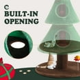 thumbnail image 6 of Amolife 63" Christmas Cat Tree and Tower Condo with Balls & Cat Teaser, Green, 6 of 7