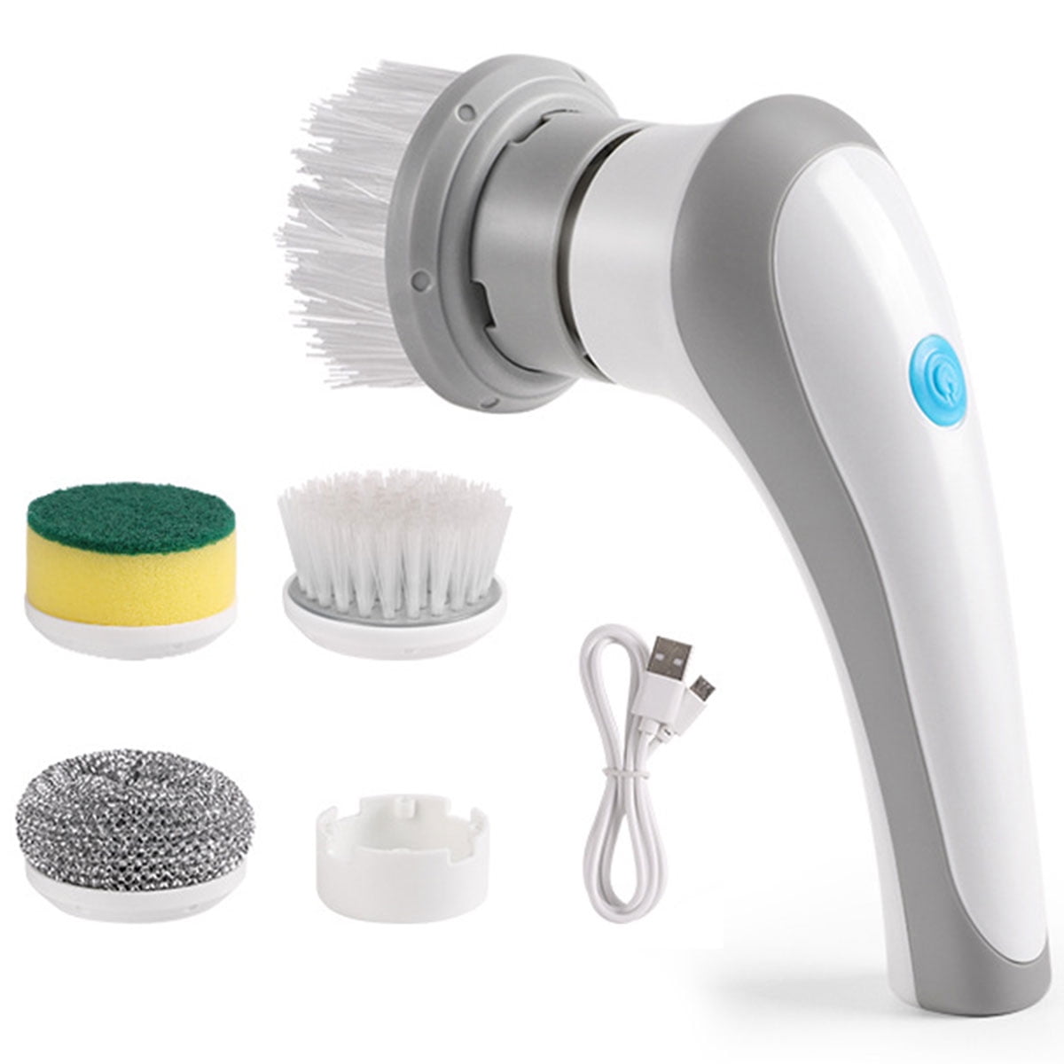 Morima Electric Rotary Scrubber with 3 Brush Heads 1200mah Rechargeable