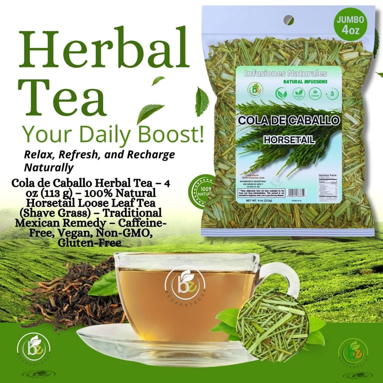 Hanan Horsetail Tea (Cola De Caballo) – 25 All-Natural Teabags From Peru, Supports Hair & Bone Health