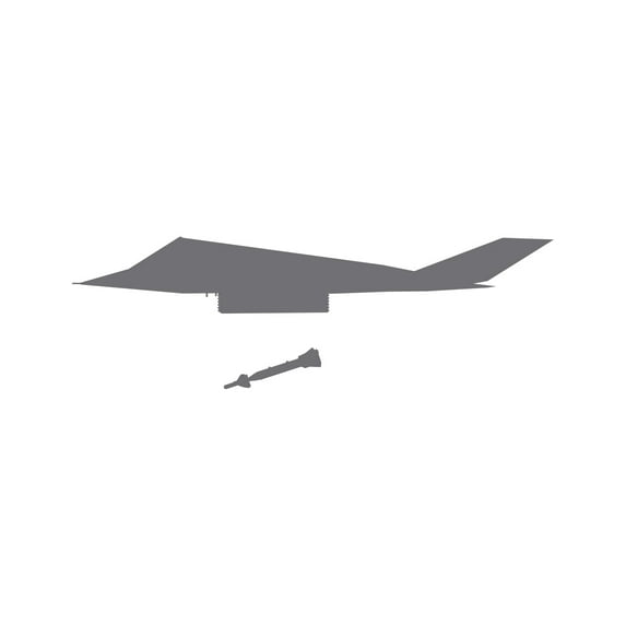 F117 Nighthawk Sticker Decal Die Cut - Self Adhesive Vinyl - Weatherproof - Made in USA - Many Color and Sizes - stealth fighter f-117