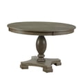 thumbnail image 4 of JERFIT 5-Piece Round Dining Set with Pedestal Table and PU Leather Upholstered Chairs, Gray Oak Finish, 4 of 8