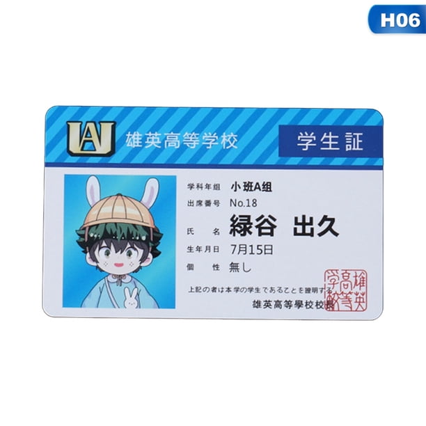 Shiyao My Hero Academia Id Card Japanese Anime Waterproof Pvc Collectible Photo Card For Mha Fans Walmart Com