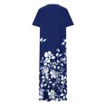 thumbnail image 4 of Odbmxy Short Sleeve Womens Dresses Summer Midi Women Dresses Floral Cute Casual Daily Loose Dresses,S, 4 of 6