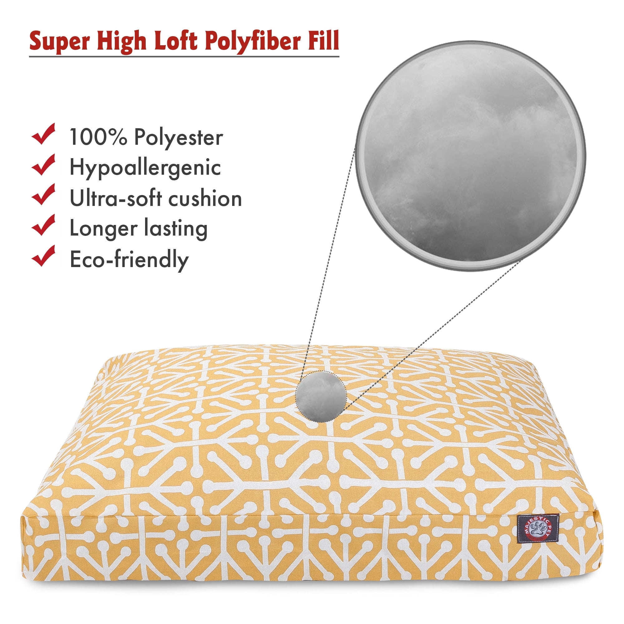 Majestic Pet | Aruba Rectangle Pet Bed For Dogs, Removable Cover, Citrus, Small