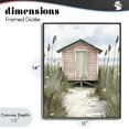 thumbnail image 4 of Stupell Industries Coastal Coastal Calm Pink Beach Hut Black Framed Giclee Art, 11 x 14, by Riley B, 4 of 8