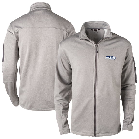Men's Dunbrooke Heather Gray Seattle Seahawks Full-Zip Fleece Jacket