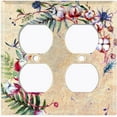 thumbnail image 3 of Metal Light Switch Plate Cover Cotton Flower Semi Circle Frame Beige FLW027, 3 of 13