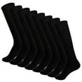 thumbnail image 3 of Hengguang 4 Pairs Football Socks Soccer Socks, Athletic Knee High Socks for Men Women, Black Sports Socks with Non-Slip Cuff, Medium Cushion Soccer Baseball Socks, 8in Foot Length, 14in Shaft, 3 of 6