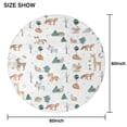 thumbnail image 6 of White Christmas Forest Animal Pattern Round Tablecloth 60"x60",Wrinkle Wipeable Table Cloth for Kitchen Dining Room Picnic Patio Party, 6 of 6