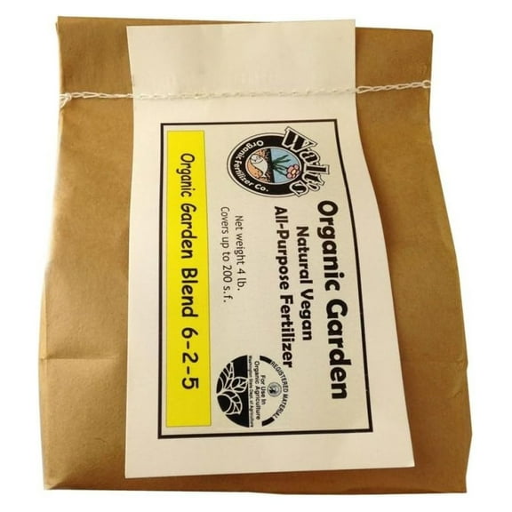 Walt's Organic Garden Blend 6-2-5 Natural Vegan All-Purpose Fertilizer 10 LB