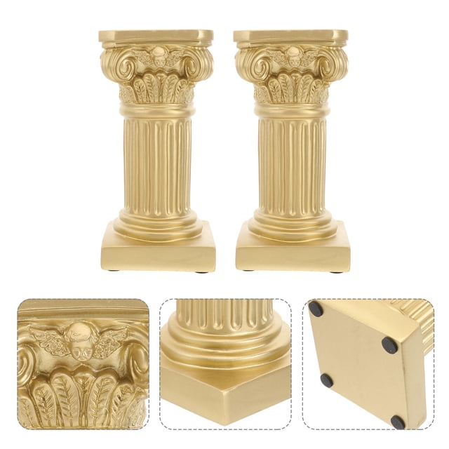 Minkissy 2Ensemble Pilier Support en Résine Décoration Maison pour Salon