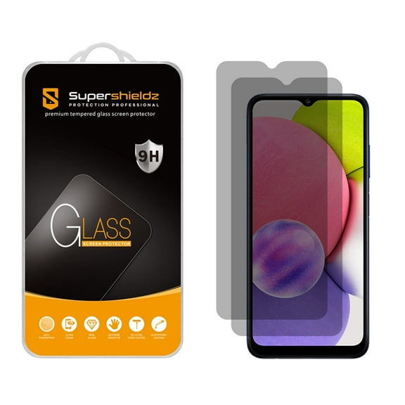 (2 Pack) Supershieldz (Privacy) Anti Spy Screen Protector Designed for Samsung Galaxy A03s, Tempered Glass, Anti Scratch, Bubble Free