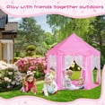 thumbnail image 4 of Princess Tent Girls Large Playhouse Kids Castle Play Tent with Star Lights Toy for Children Indoor and Outdoor Games, 55'' x 53'' (DxH) (Pink Princess Tent with Play Mat), 4 of 6