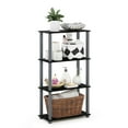 thumbnail image 2 of Furinno 23.6 W x 11.4 D x 43.25 H 4-Shelf Freestanding Shelves, Black and Gray, 2 of 5