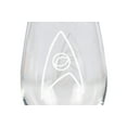 thumbnail image 2 of Star Trek Stemless Wine Glass Decorative Etched Sciences Emblem | Holds 20 Ounces, 2 of 7