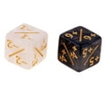 thumbnail image 3 of KLKCMS 6-side Fractional Dice Set Educational Learning Teaching Aids Tools Pack of 10 Black + White, 3 of 8