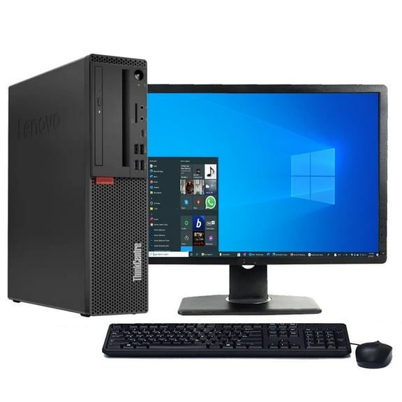 Restored Lenovo ThinkCentre M720s Desktop Computer | Intel Core i5-8400 (2.8 GHz) Processor | 16GB RAM | 1TB HDD | Windows 11 | 22" LCD (Refurbished)