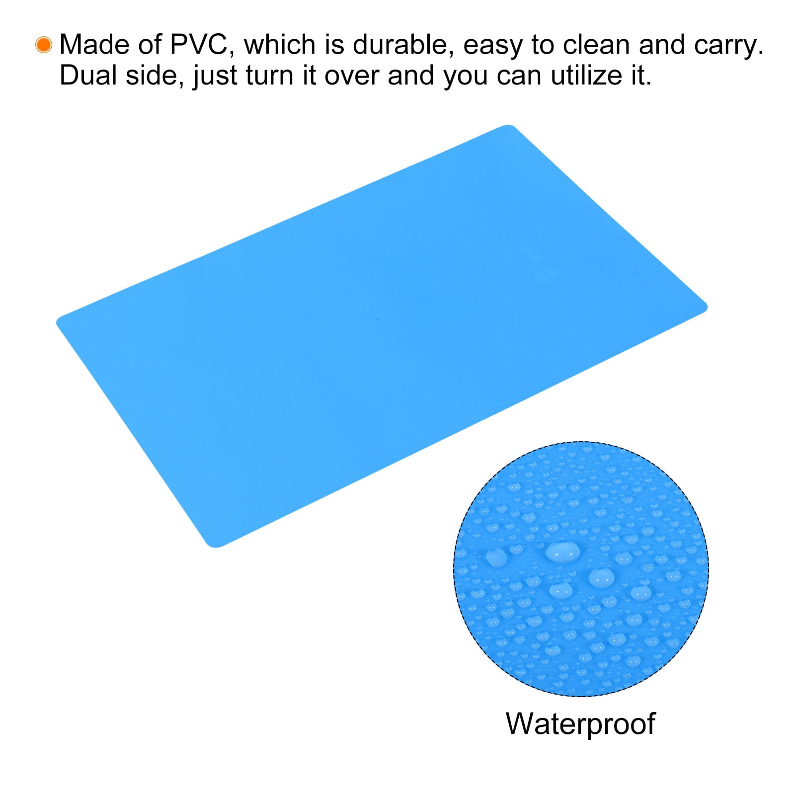 Unique Bargains Silicone Resin Casting Crafts Pad NonSlip Nonstick Sheets Protector Blue 24"x16"