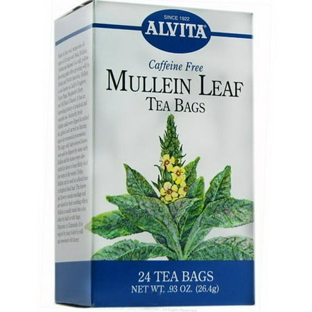 Alvita Mullein Leaf Caffeine Free Tea Bags, 24 Ea